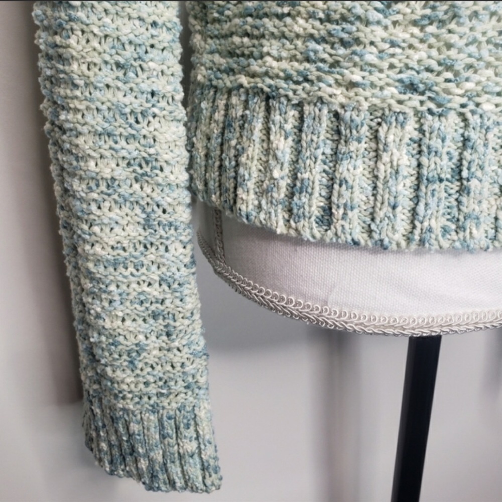 🛍️# 87 Chunky Knit Sage Fleck Sweater - Picture 6 of 7